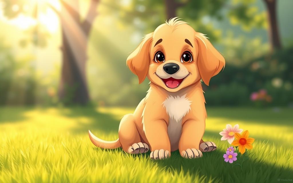 A golden retriever puppy