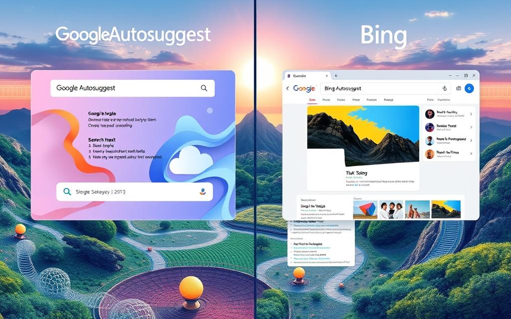 bing autocomplete vs google autocomplete