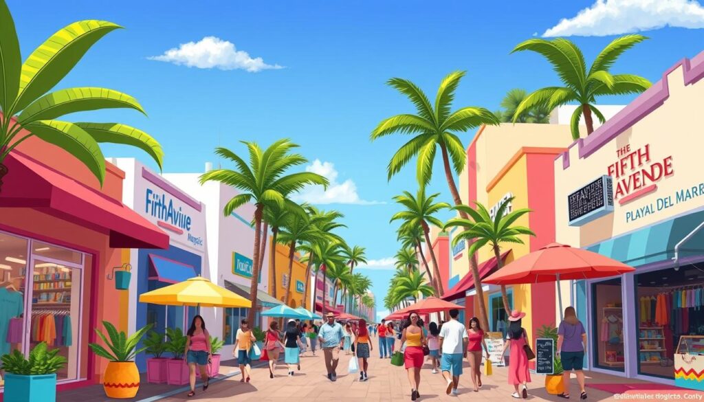 shopping malls on la quinta avenida playa del carmen