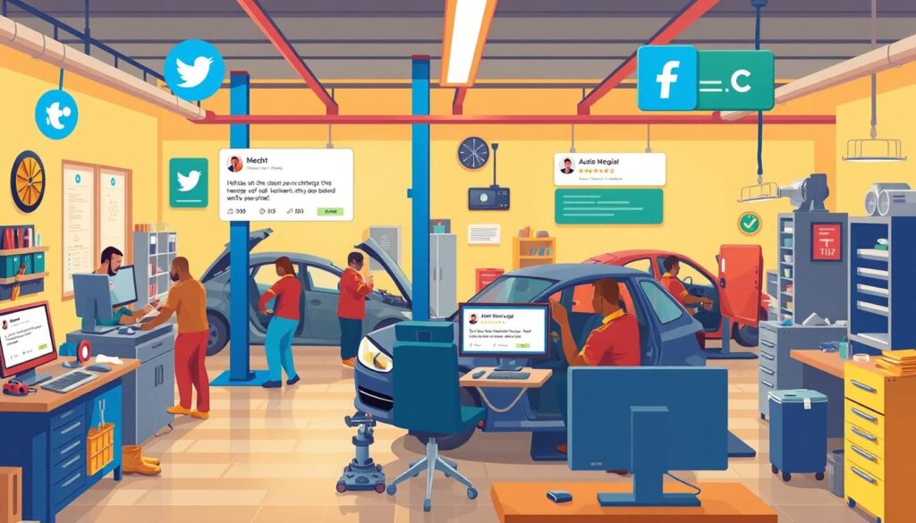 social media reputation for auto repair shops