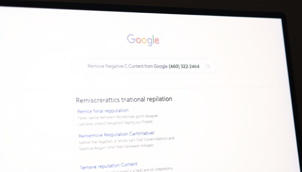 how to remove negative content from Google